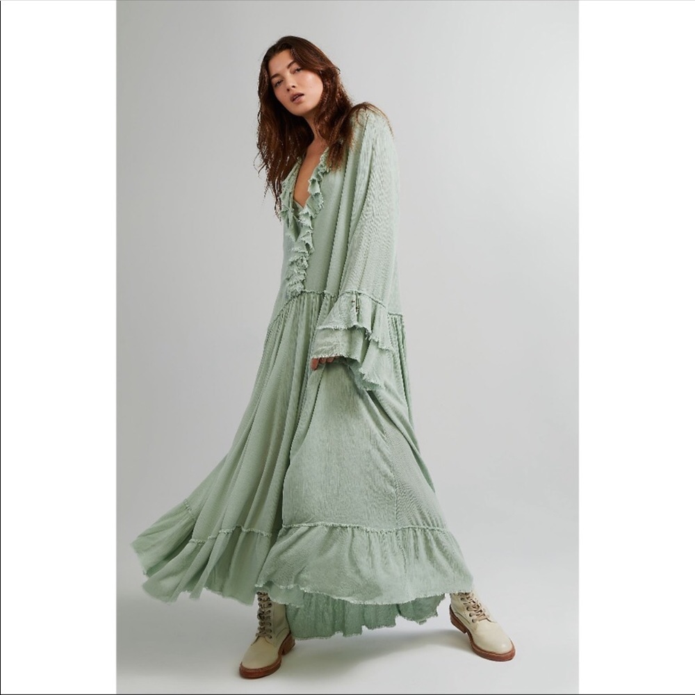 Free People Mint Green Maxi Dress